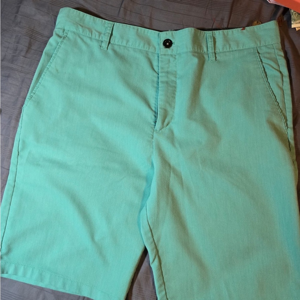 Faded Glory Blue Flat Front Shorts